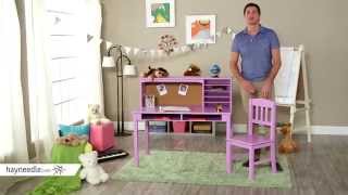 Guidecraft Media Desk & Chair Set - Lavendar - Product Review Video