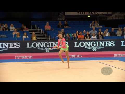 Selina ZHUMATAYEVA (KAZ) 2015 Rhythmic Worlds Stuttgart - Qualifications Clubs