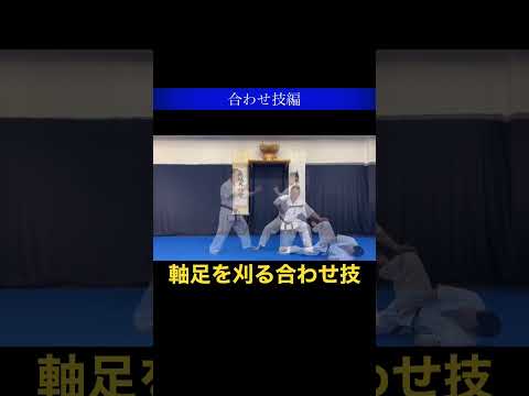 【空手合わせ技】軸足を刈る　#shorts