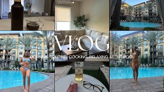 Productive Morning, Poolside Vibes & Homemade Tacos | Chill Vlog
