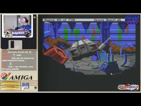 Space Quest III: The Pirates of Pestulon (Amiga 500) playthrough part 2 w/ AndyK  (2/2)