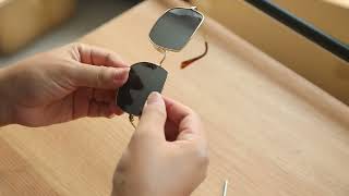 How to Replace Ray-Ban RB1971 Square 54mm Sunglass Lenses By Walleva