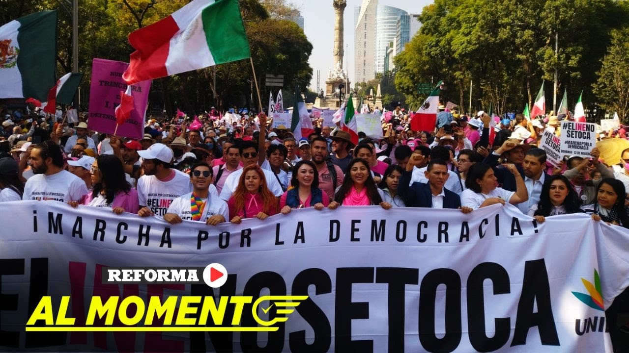 This is how the march in favor of the INE is unfolding