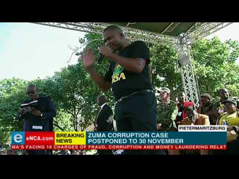 ZumaInCourt Former president Zuma addresses supporters