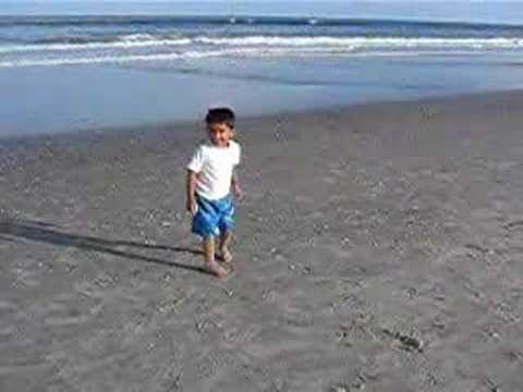 Aryaman playing in the sand