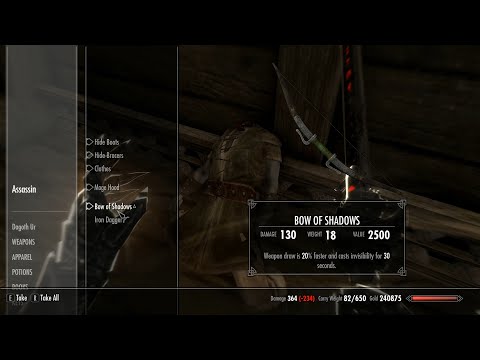 Skyrim AE Legendary Difficulty Ep 145 Bow of Shadows
