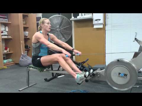 Kim Crow W1x from Australia rowing the RP3 Rowing machine