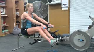 Kim Crow W1x from Australia rowing the RP3 Rowing machine