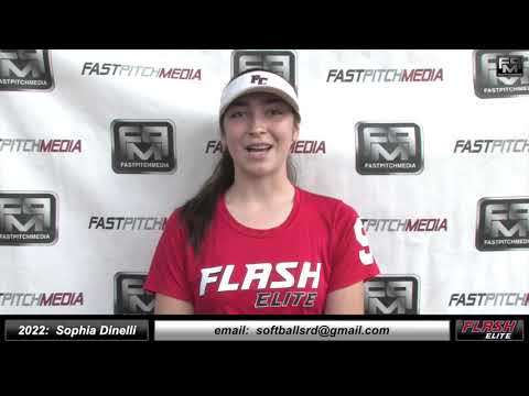 2022 Sophia Dinelli 4.14 GPA - First Base Softball Skills Video - Flash Elite