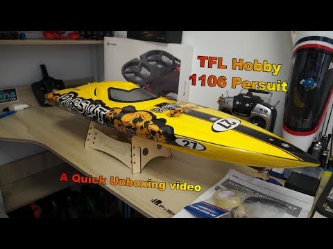 Unboxing TFL Hobby 1106 Persuit RC Speed Boat