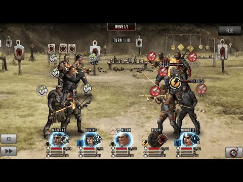 Conquest 4: 17.4 Mini-Boss Stage (Weapons/Mods shown at the end) - The Walking Dead Road to Survival