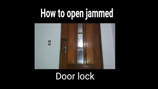 How to open jammed 3 lever mortice door lock during lockdown