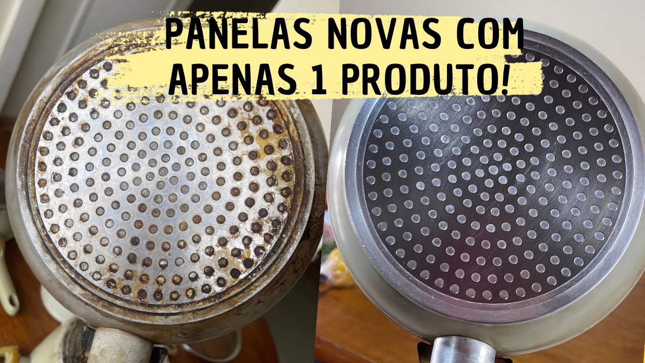 Como limpar panelas de cerâmica queimadas com apenas 1 produto| Ficaram como novas!