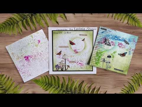 Jo Rice Has Mystical Fun with Stencils, Sprays and Shaving Foam - A Lavinia Stamps Tutorial
