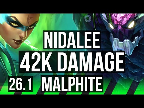 NIDALEE vs MALPHITE (JGL) | 42K damage | KR Grandmaster | 26.1