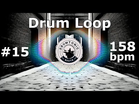 #15  Hip Hop Drum Loop 158 bpm 🥁 3 Variations 🥁 Bass Guitar Backing Tracks - DrumTonic