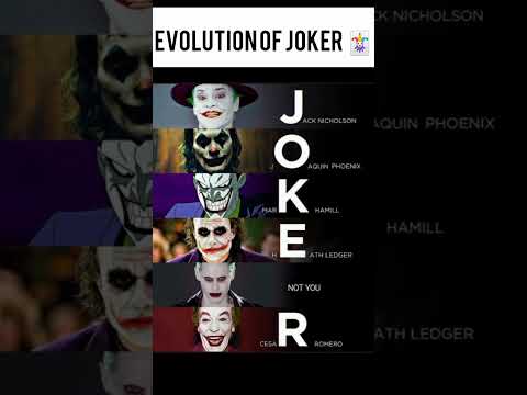 Evolution of joker #joker #dccomics #jokershorts #zacksnyder #dc #villian #fannyvideo #ytshorts 🃏