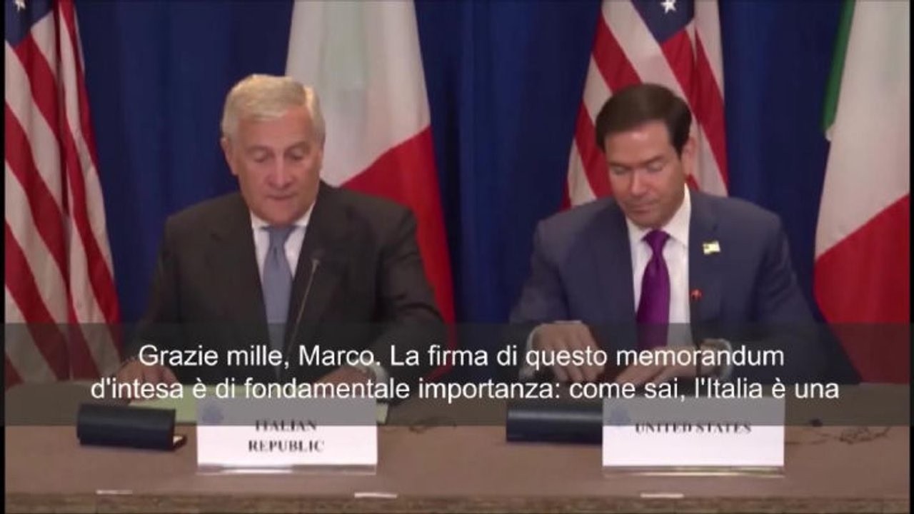 Firma memorandum intesa materie critiche, Tajani: Con gli Usa compiuto un passo importante