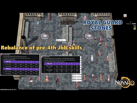 NovaRO |  Rebalance of pre-4th Job skills | Royal Guard Stones (Costume Enchants)
