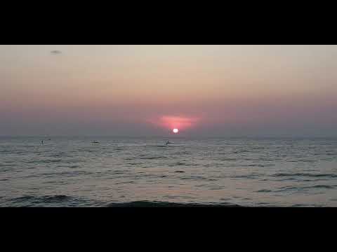 Sun rise at Promenade beach Pondicherry