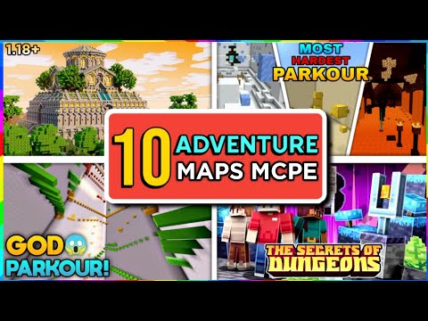 Top 10 Adventure Maps  for minecraft pocket edition || Best Minecraft Maps 1.18 | Criptbow Gaming |