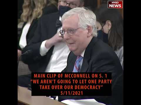 McConnell on S. 1: “We Aren’t Going to Let One Party Take Over Our Democracy”