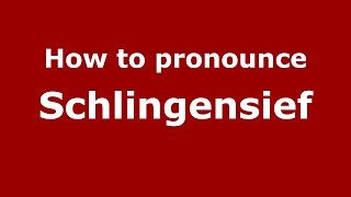 How to pronounce Schlingensief