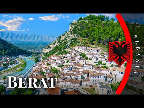 Berat, Albania 🇦🇱 | 4K Drone & Walking Tour: Castle, Old Town & Riverside Promenade