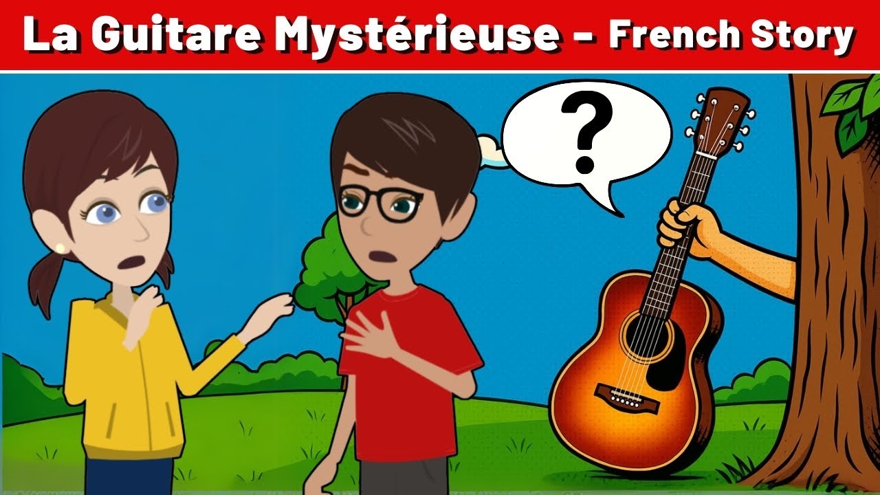 French Story – La Guitare Mystérieuse ! | French Conversation for Beginners | CCube Academy