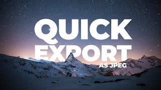 Quick Export as JPG in Photoshop
