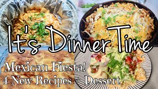 WHAT&#39;S FOR DINNER |  MEXICAN FIESTA COOK WITH ME | SOPAPILLA CHEESECAKE