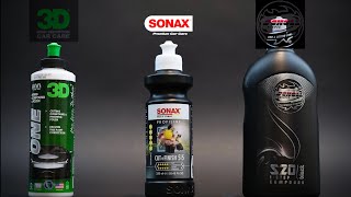 The Best One Step Car Compound/Polish | 3D One vs Sonax Cut & Finish  vs Scholl Concepts S20 Black