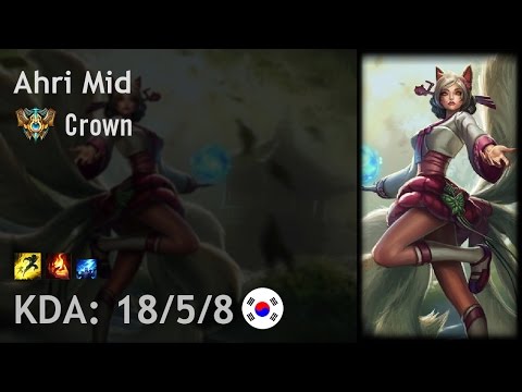 Ahri Mid vs LeBlanc - Crown - KR Challenger Patch 7.6