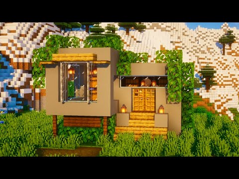 How To build Simple Modern House in Minecraft? Tutorial! #33