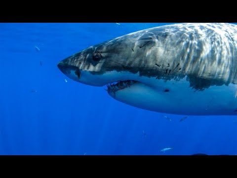 8 Hours - Great White Sharks & Relaxing Music - 4K | Great Escapes