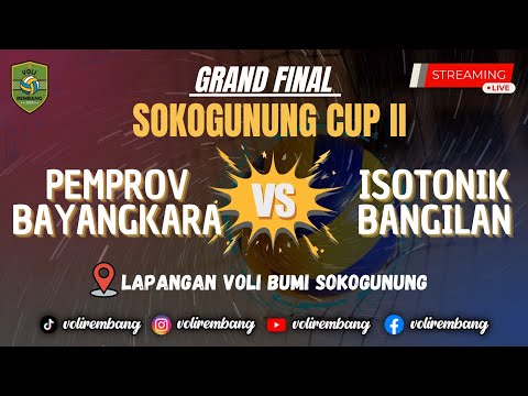 GRAND FINAL TURNAMEN SOKOGUNUNG CUP TUBAN  || PORPROV BHAYANGKARA TUBAN VS ISOTONIK VC