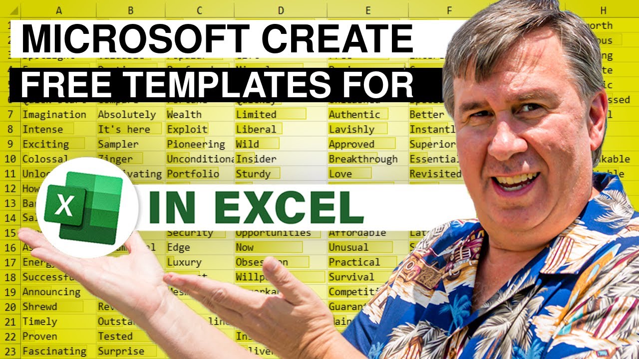 Excel - Free Excel Templates From Microsoft Create - Episode 2541