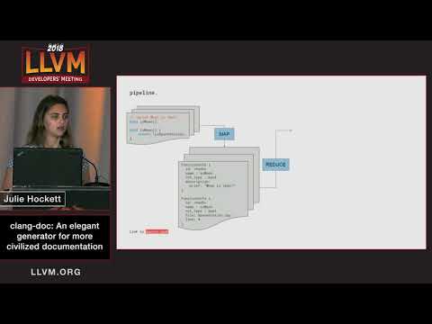 2018 LLVM Developers’ Meeting: J. Hockett “clang-doc: an elegant generator for more civilized doc..”