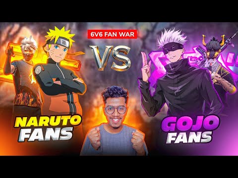 Naruto Fans 🌀 vs Gojo Fans 😈 | 6v6 CS War 🔥 | Ultimate Anime Battle | Akshay Akz