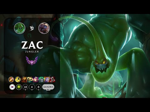 Zac Jungle vs Poppy - KR Master Patch 13.17