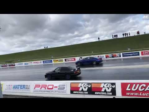 Evo 1 GSR (545bhp)  VS BMW M6 (circa 700bhp) Santa pod japshow finale Saturday night special 2019