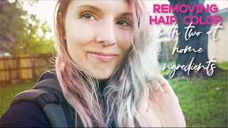 Removing My Hair Color with 2 Ingredients AT HOME!