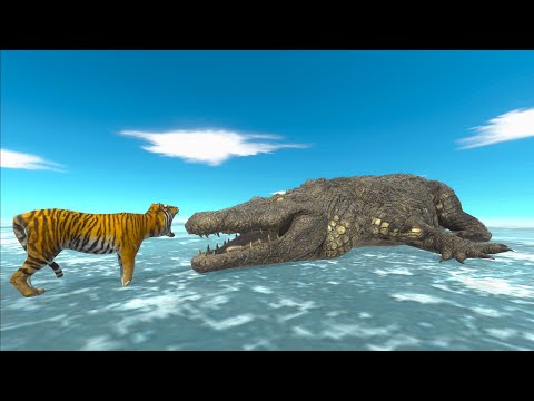 GIANT PURUSSAURUS VS ANIMALS - Animal Revolt Battle Simulator