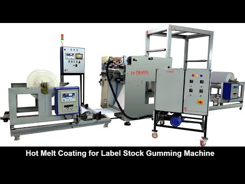 Hot melt coating machine for sticker paper gumming
