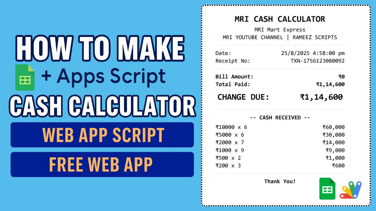 How to Build a Cash Register App in Google… | Rameez Scripts
