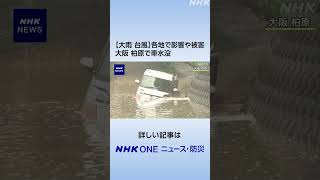 【大雨 台風】各地で影響や被害 大阪 柏原で車水没 | NHK | #shorts
