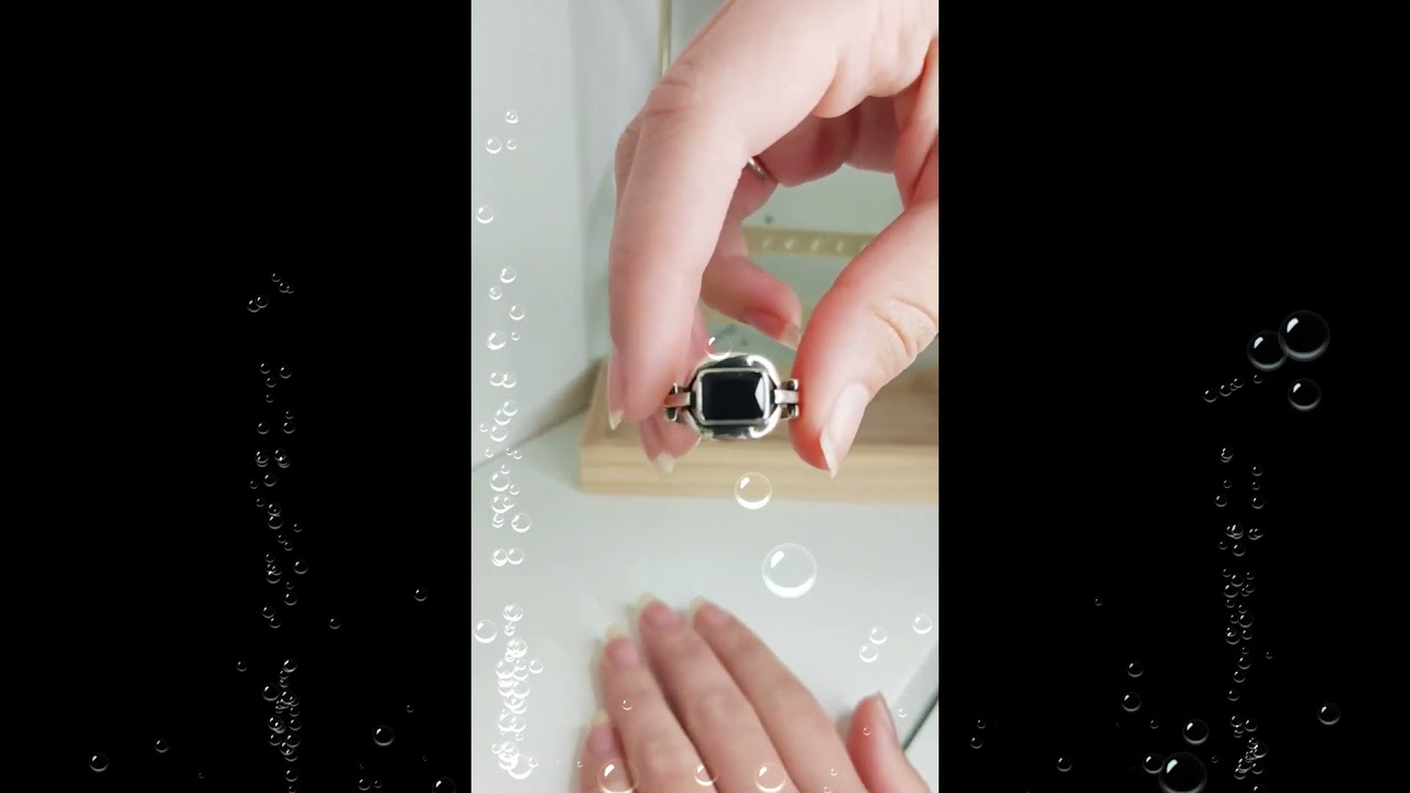 Anillo Plata Piedra Negra