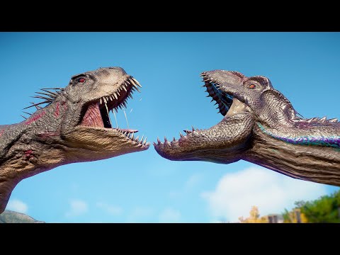 INDORAPTOR vs SCORPIOS REX vs TORO CARNOTAURUS - Jurassic World Evolution 2