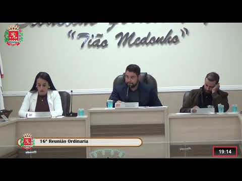 16ª Reunião Ordinária da Câmara Municipal de Senador Amaral MG