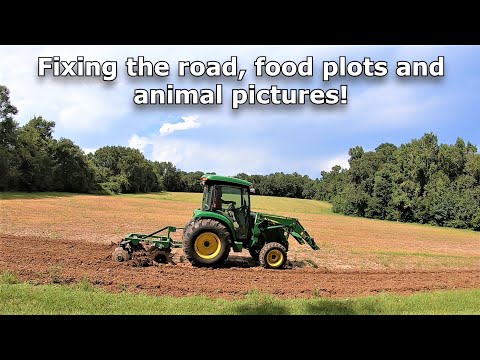 Fixing the road and food plot work with the John Deere 4066R! #420